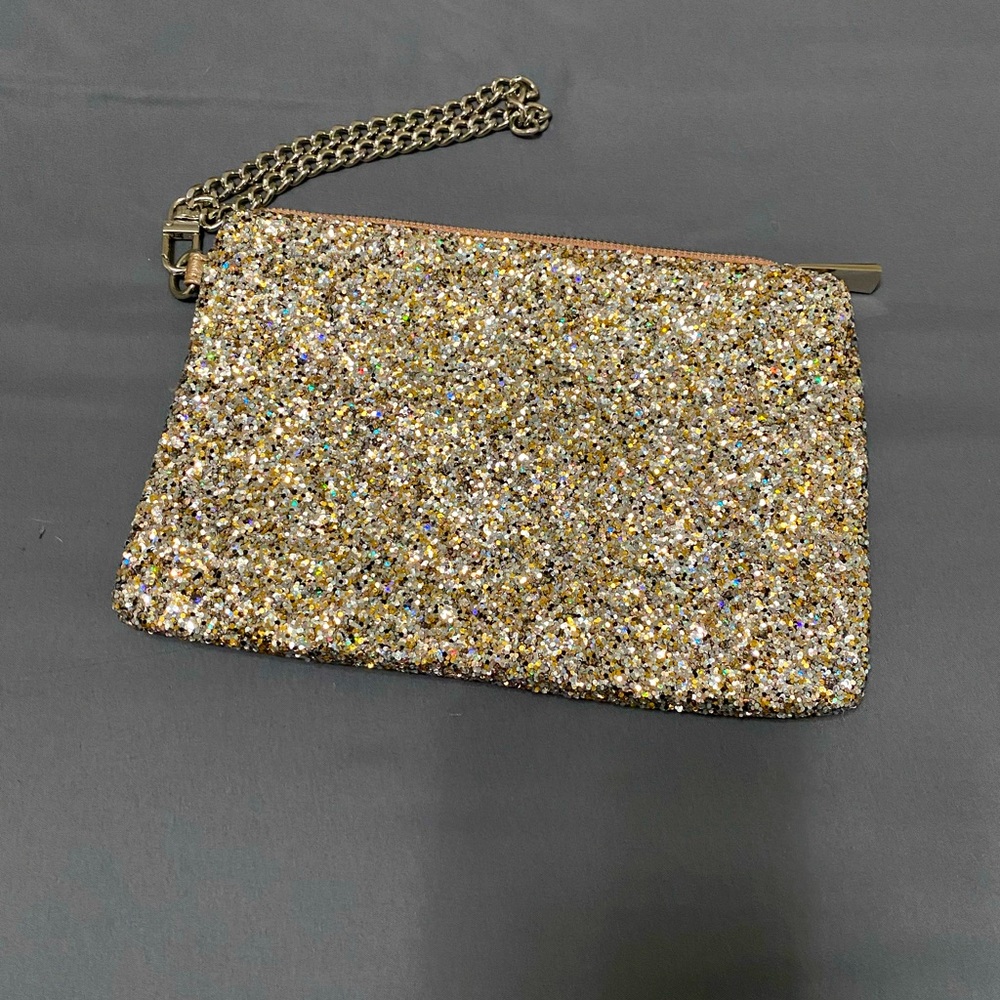 Express glitter wristlet